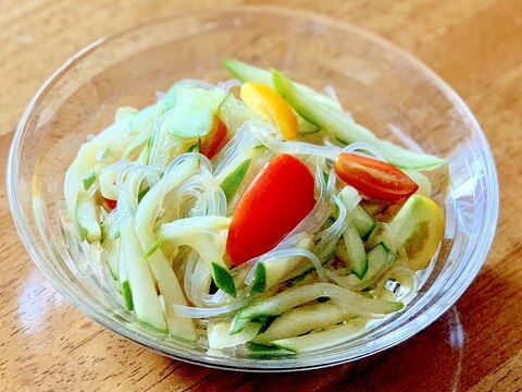 きゅうりとトマトの春雨サラダ